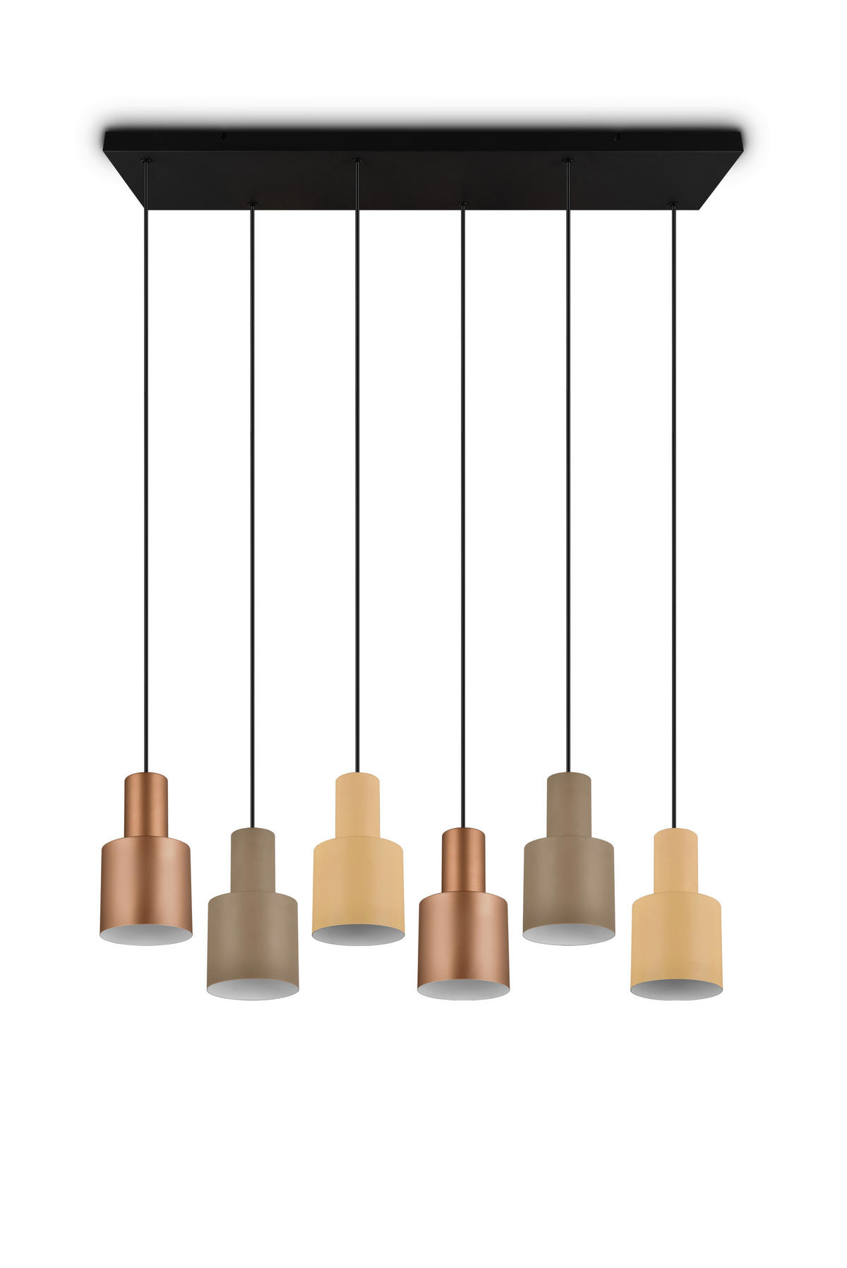 HÄNGELEUCHTE 85/27/150 cm    - Taupe/Beige, Design, Metall (85/27/150cm) - Trio Leuchten