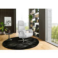 RELAXSESSEL in Leder Weiß  - Edelstahlfarben/Weiß, Design, Leder/Metall (76/119/86cm) - Dieter Knoll