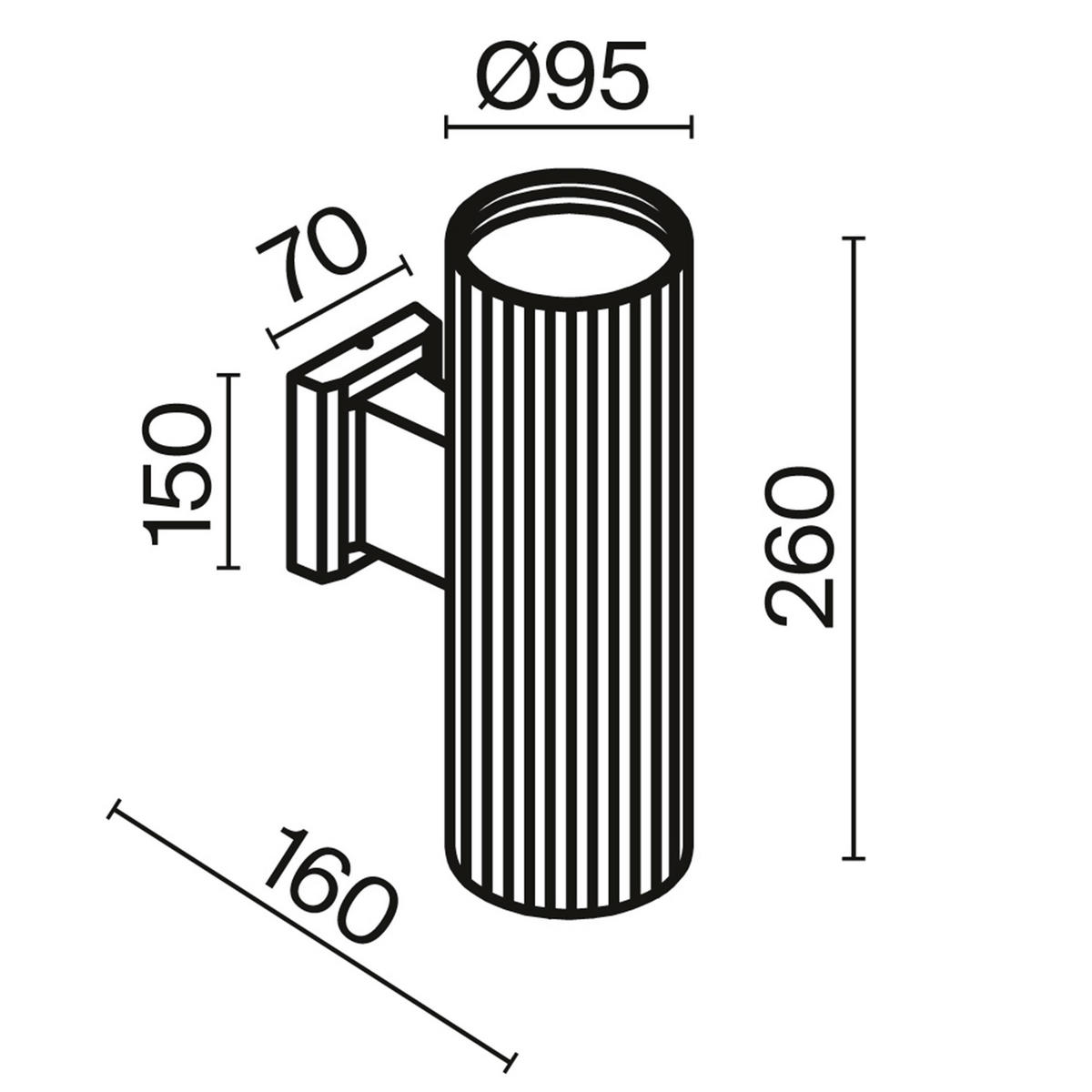 AUßENWANDLEUCHTE 16/26/26 cm   - Schwarz, Trend, Metall (16/26/26cm) - MAYTONI