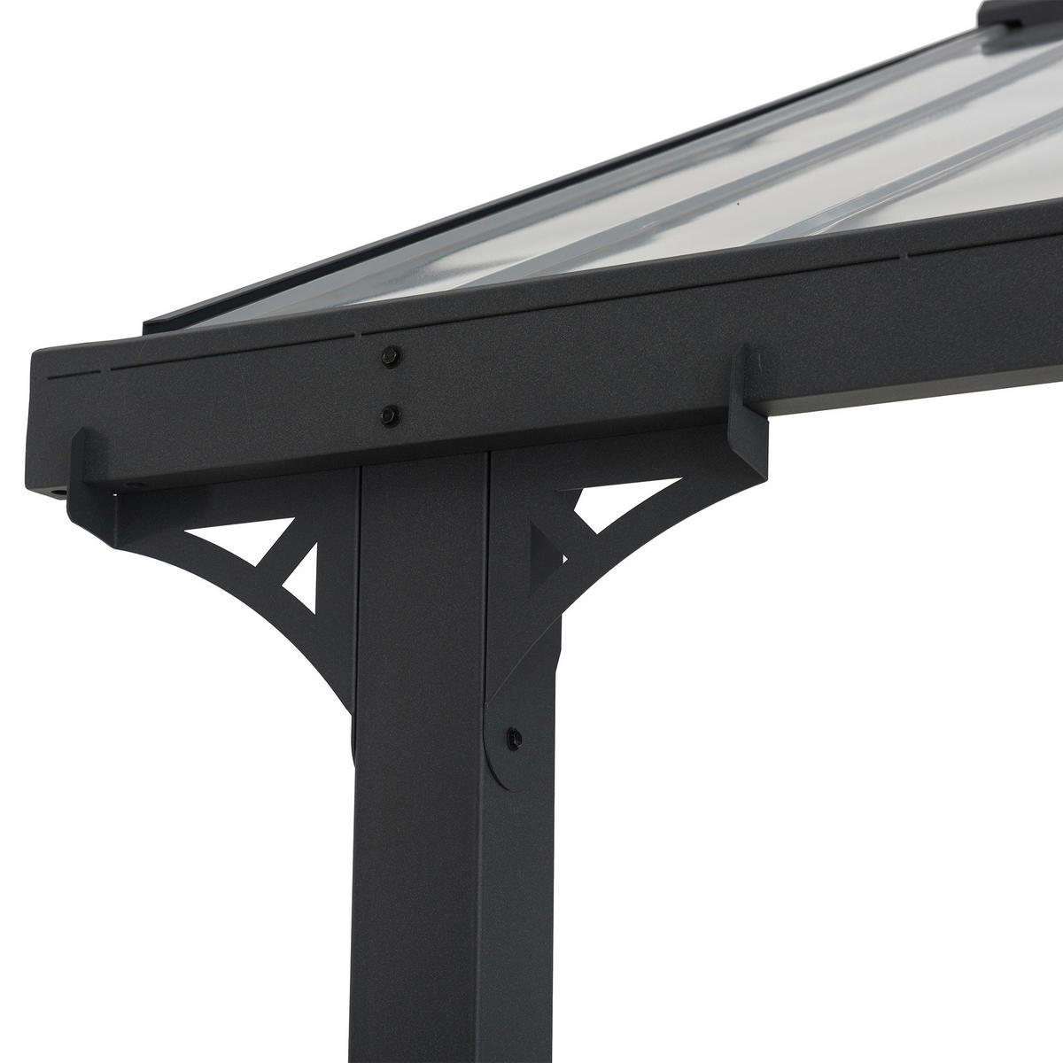 CARPORT - Dunkelgrau, Basics, Metall (610/301/367,4cm)