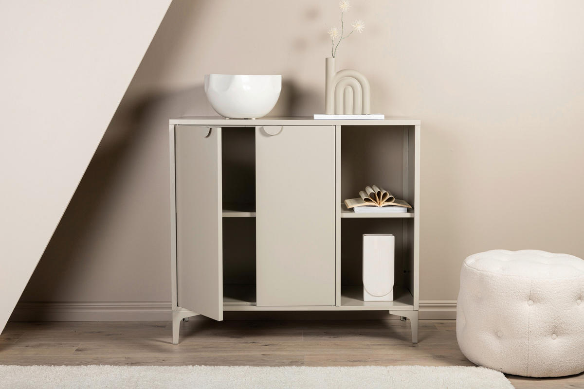 SIDEBOARD  in 110/100/42 cm  - Beige, Design, Metall (110/100/42cm) - Livetastic