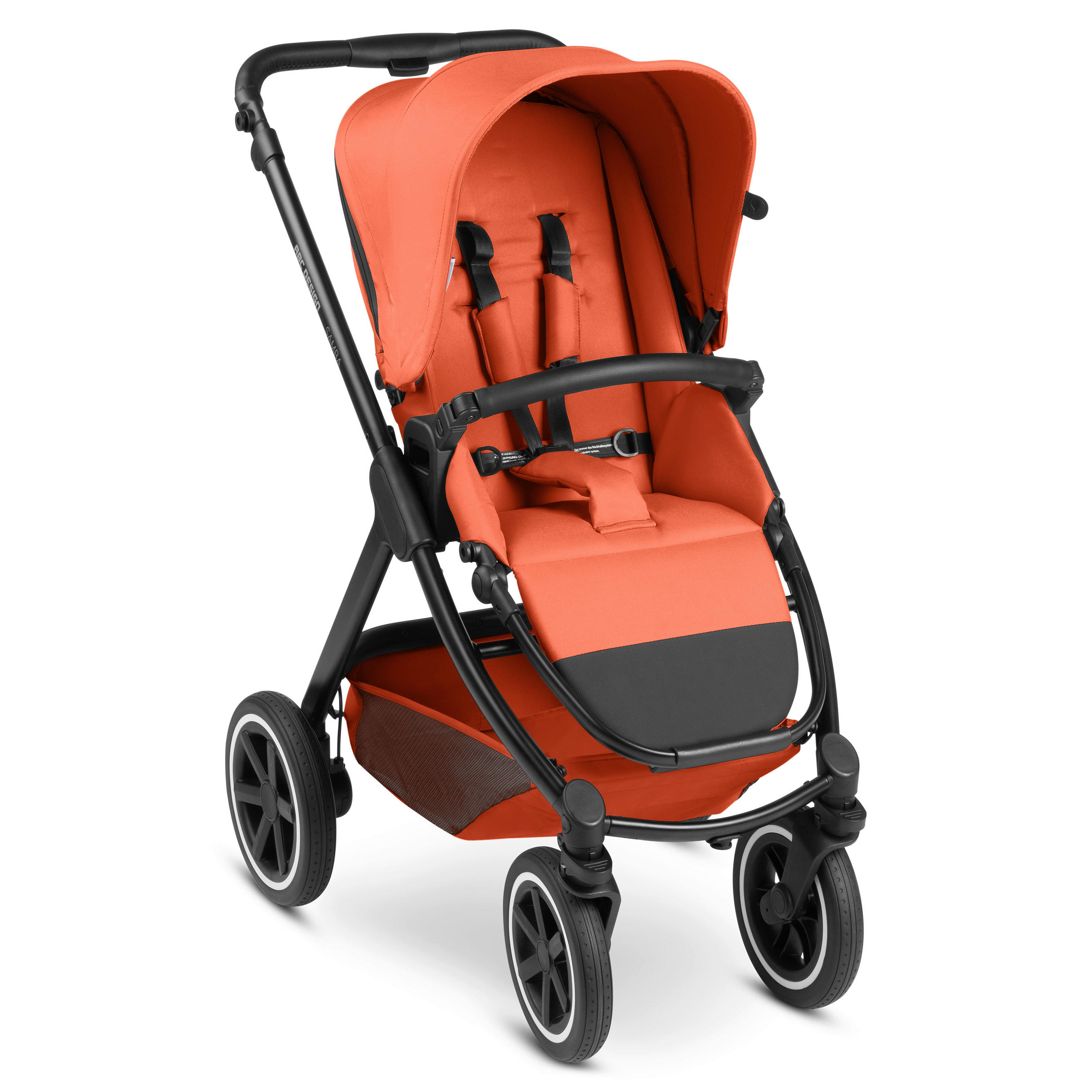 KINDERWAGEN Samba  - Schwarz/Orange, Basics, Textil/Metall (91/61/113cm) - ABC Design
