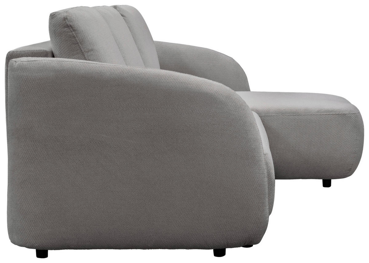 ECKSOFA PORTO Hellgrau  - Hellgrau/Schwarz, Design, Textil (270/154cm) - MID.YOU