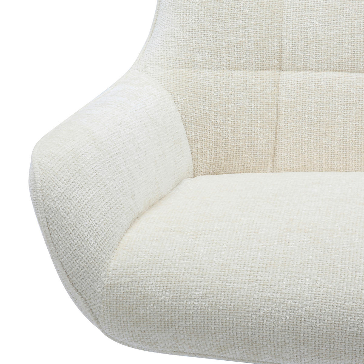 SESSEL in Chenille Beige  - Beige/Schwarz, MODERN, Textil/Metall (81/103/85cm) - Livetastic