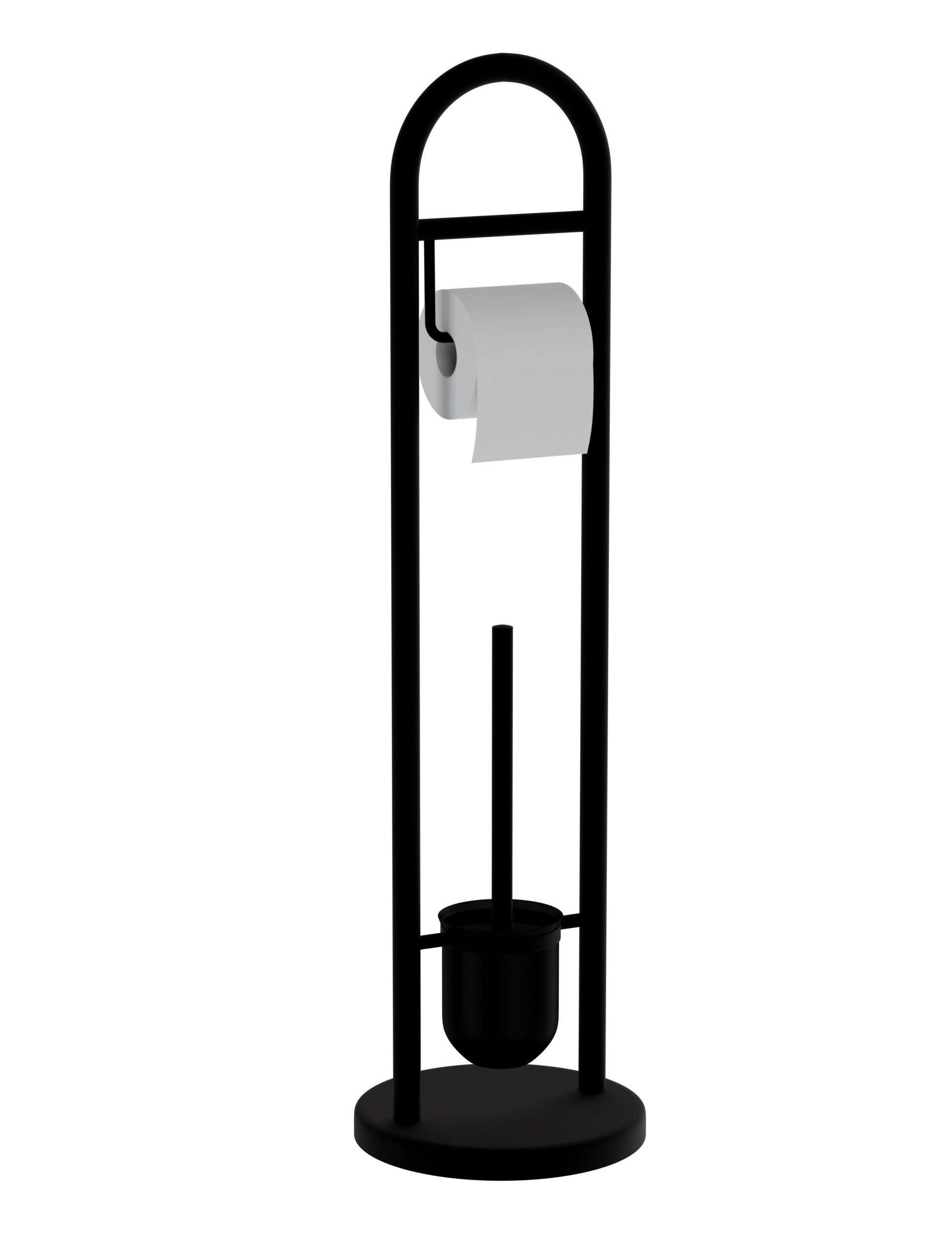 WC-BÜRSTENKOMBINATION in Metall  Kunststoff   - Transparent/Schwarz, Basics, Kunststoff/Metall (20,5/80/20,5cm) - Sadena