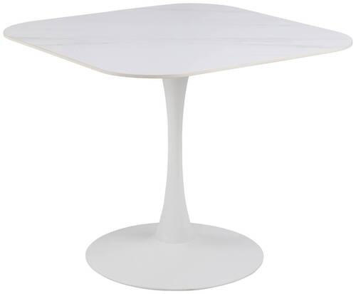 ESSTISCH in Metall, Keramik 90/90/75 cm  - Weiß, Design, Keramik/Metall (90/90/75cm) - MID.YOU