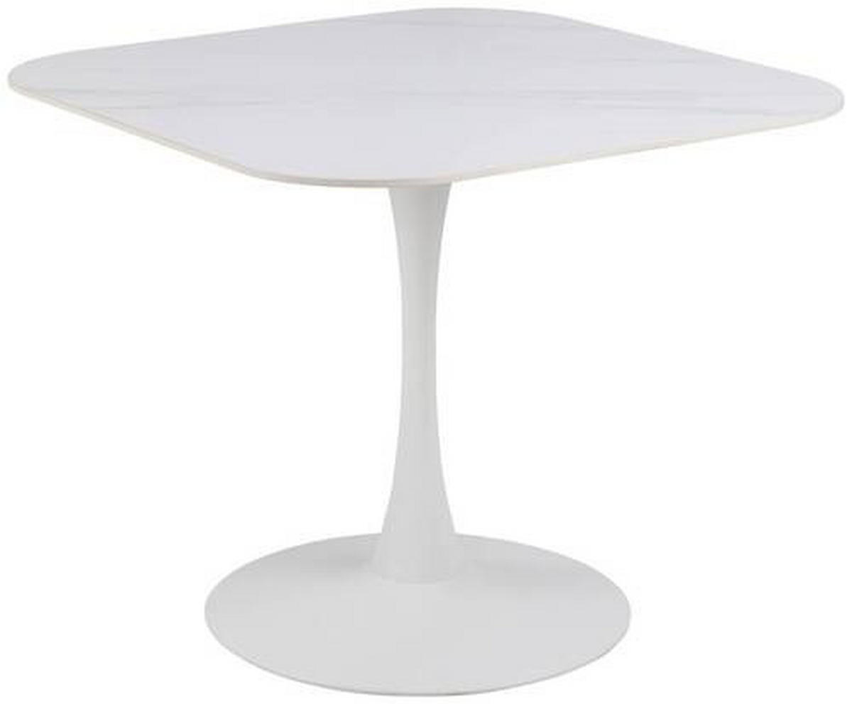 STOL ZA BLAGOVAONICU  bijela  metal, keramika      - bijela, Design, metal/keramika (90/90/75cm) - MID.YOU