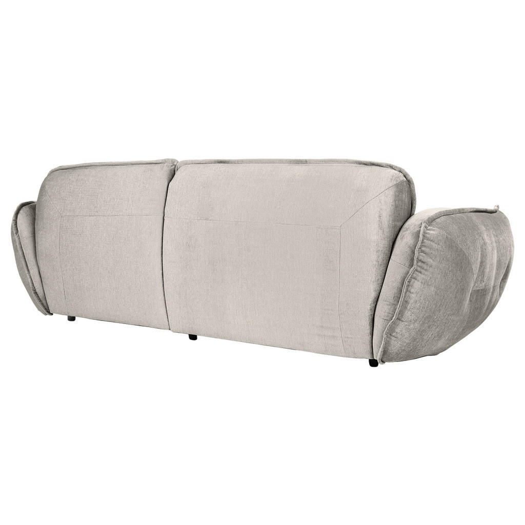 Thumbnail - Trendmanufaktur Ecksofa BE Fluffy, Silber, Textil, 3-Sitzer, Ottomane links, nicht einzeln stellbar, L-Form, 269x184 cm,...
