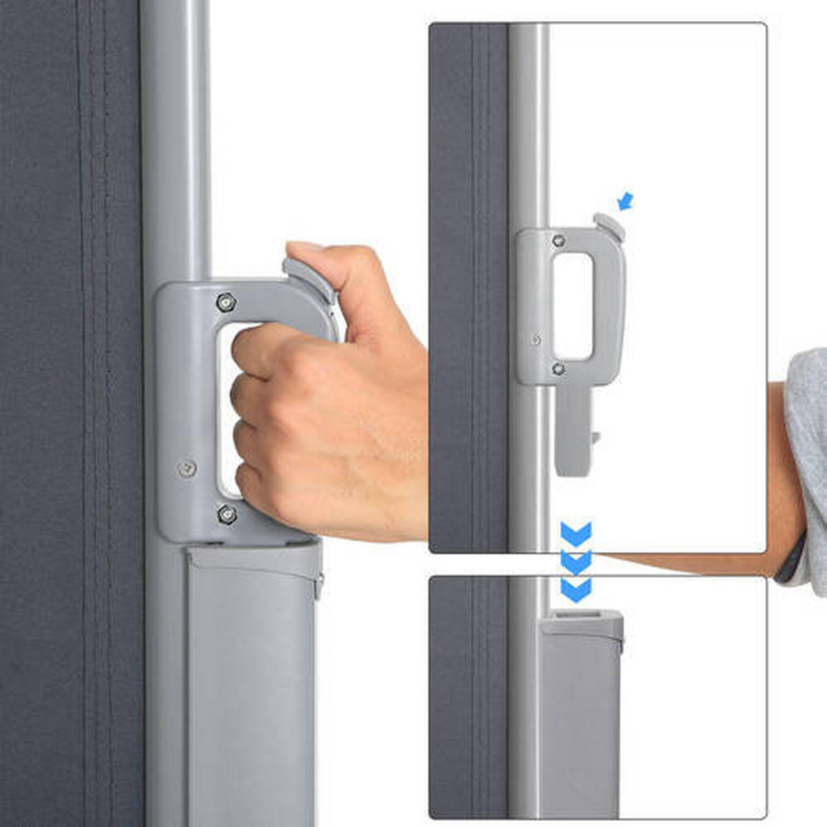 MARKÍZA  - sivá, Basics, kov/textil (400/160cm) - Modante