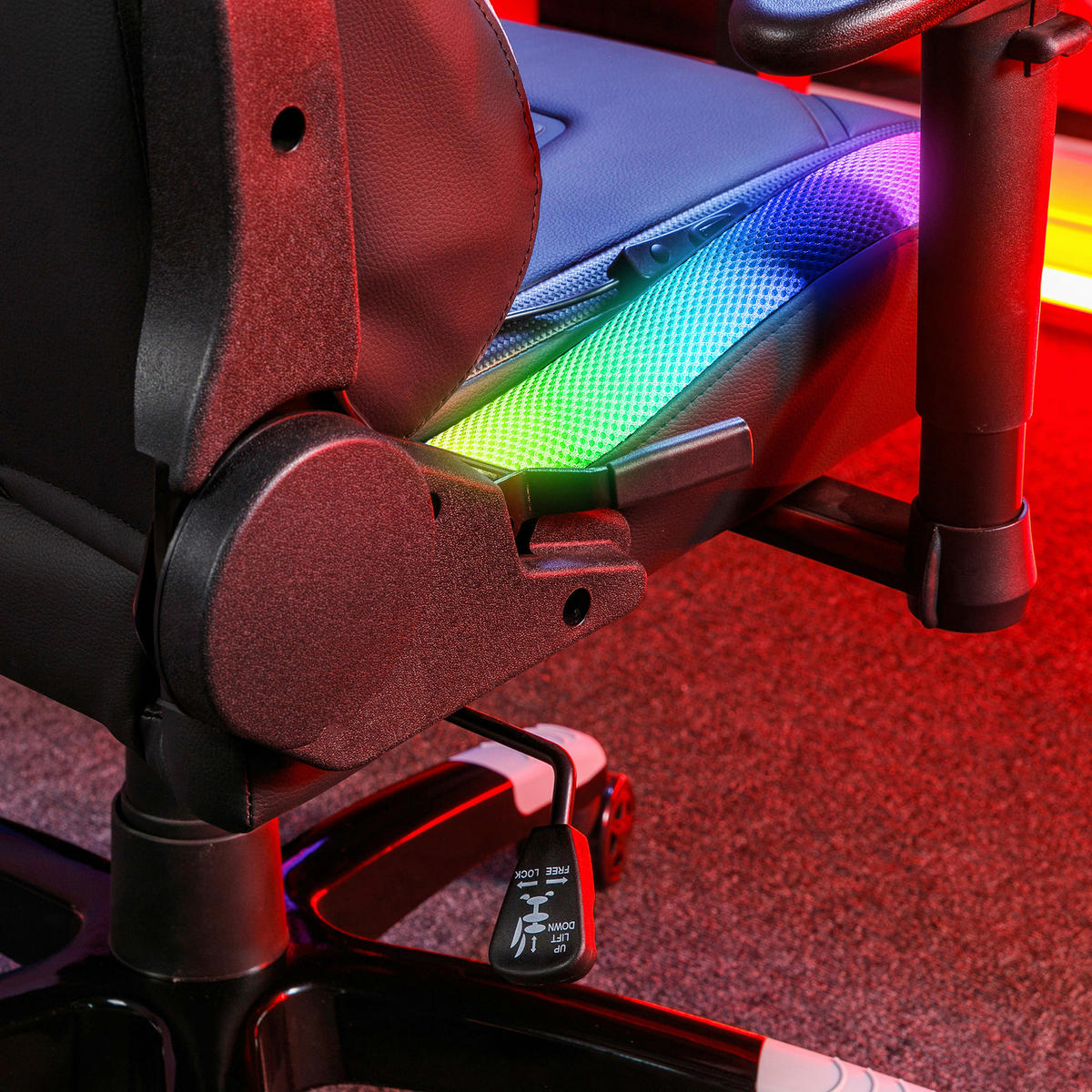 GAMINGSTUHL  in Lederlook Schwarz  - Schwarz, MODERN, Kunststoff/Textil (55/113/62,5cm) - X Rocker