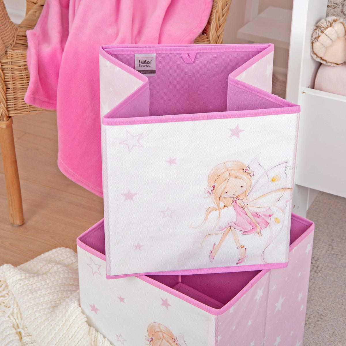 AUFBEWAHRUNGSBOX Little Fairy  - Pink/Magenta, Basics, Textil (30/30/30cm) - baby best