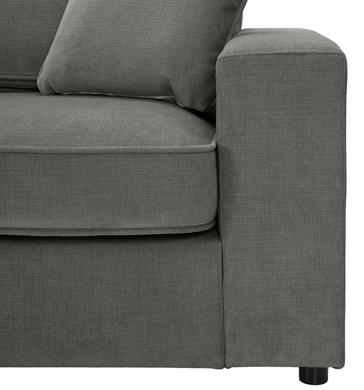 ECKSOFA Flachgewebe Taupe  - Taupe/Schwarz, Modern, Kunststoff/Textil (228/307cm) - Carryhome