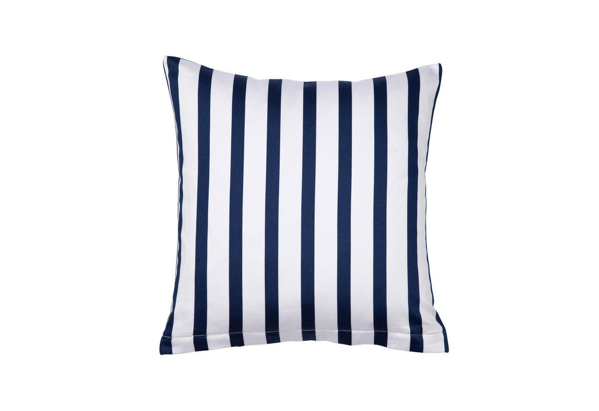 KISSENHÜLLE GENTANO 40/40 cm  - Blau/Weiß, Design, Textil (40/40cm) - Janine