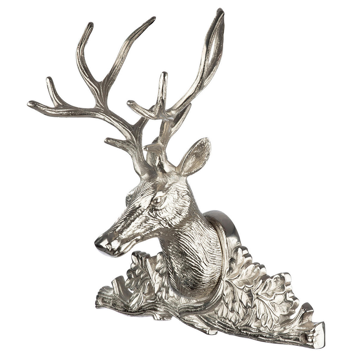 DEKOHIRSCH - Silberfarben, Basics, Metall (34,5/54/14cm)