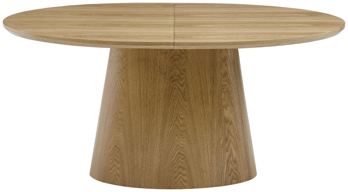 ESSTISCH 160/200/100/76 cm Echtholz  Holz, Holzwerkstoff ausziehbar oval Eichefarben  - Eichefarben, MODERN, Holz/Holzwerkstoff (160/200/100/76cm) - Livetastic