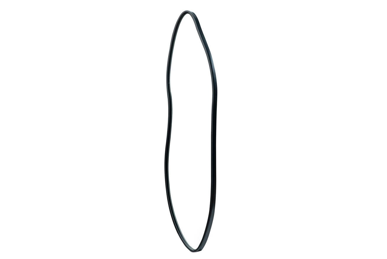 WANDSPIEGEL 49/160/3 cm    in organisch  - Klar/Schwarz, Design, Glas/Holzwerkstoff (49/160/3cm) - MID.YOU