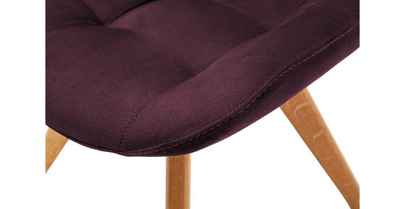 STUHL Flachgewebe Bordeaux - Bordeaux, KONVENTIONELL, Holz/Textil (56/84/63cm) - Carryhome