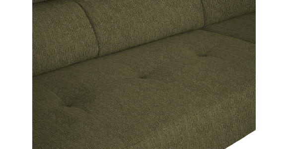 ECKSOFA in Webstoff Olivgrün 280/205 cm - Schwarz/Olivgrün, Design, Textil/Metall (280/205cm) - Xora