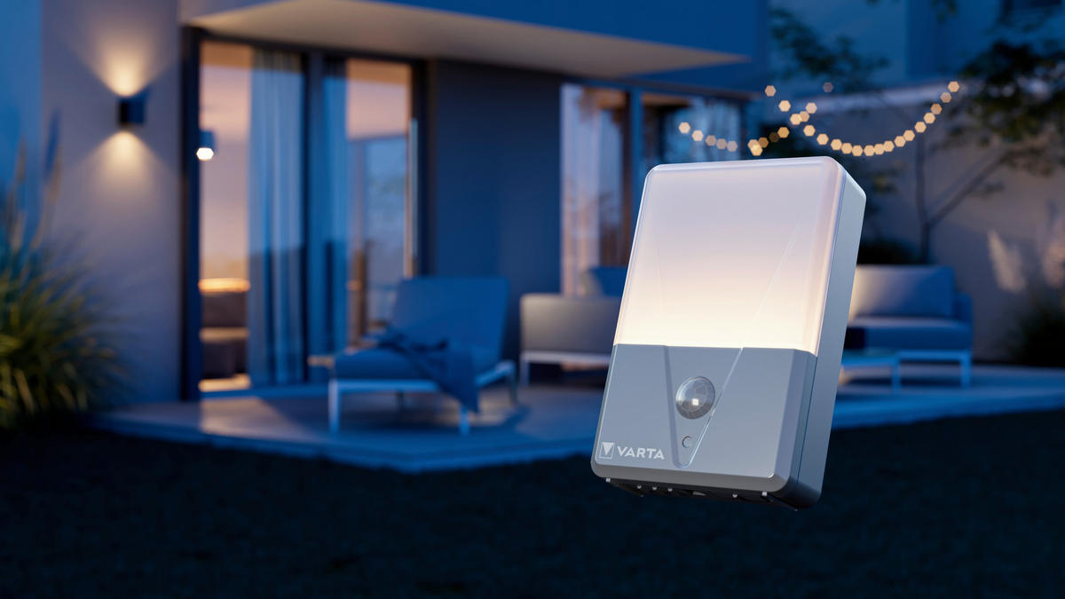 ÉJJELI LÁMPA - szürke, Basics, műanyag (16,8/23,7/3,1cm) - Varta