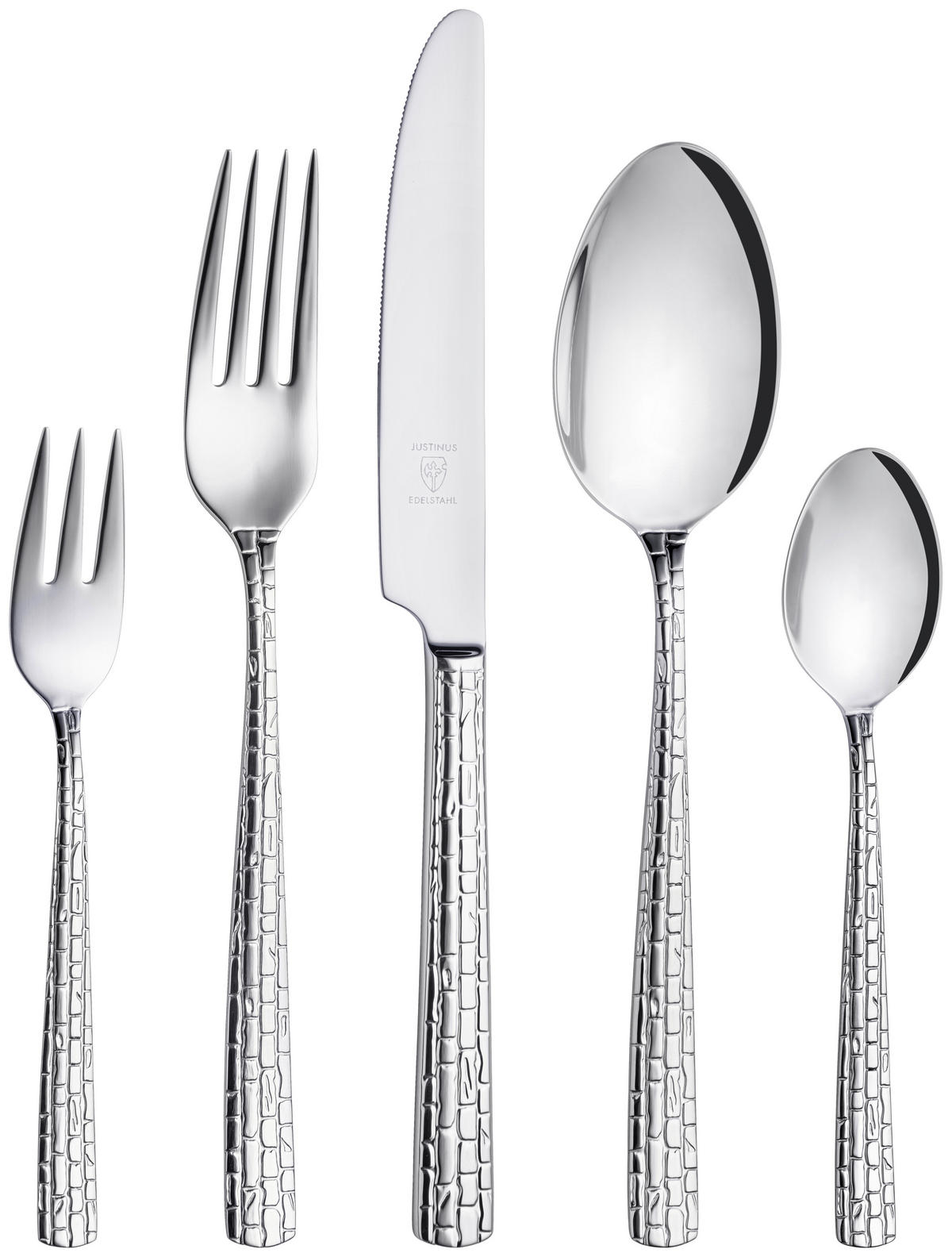 BESTECKSET Factory 60-teilig Edelstahl  - Design, Metall (50,2/39,5/6,1cm) - Justinus