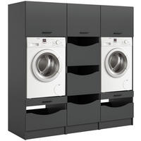 HAUSWIRTSCHAFTSRAUM 192/195/68 cm Anthrazit  - Anthrazit, Basics, Holzwerkstoff (192/195/68cm) - MID.YOU