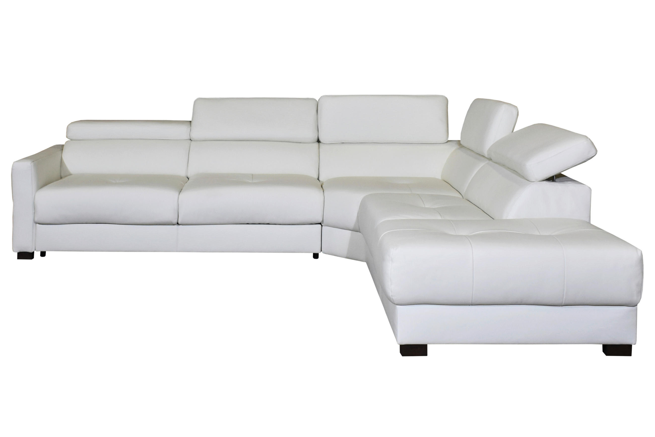 SJEDEĆA GARNITURA drvo, metal, koža, drvni materijal  bijela   - bijela/boje bukve, Moderno, drvni materijal/koža (300/265cm) - Novel