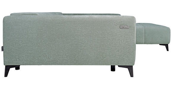 ECKSOFA  in Chenille Hellgrau  279/222 cm  - Hellgrau/Schwarz, KONVENTIONELL, Kunststoff/Textil (279/222cm) - Hom`in