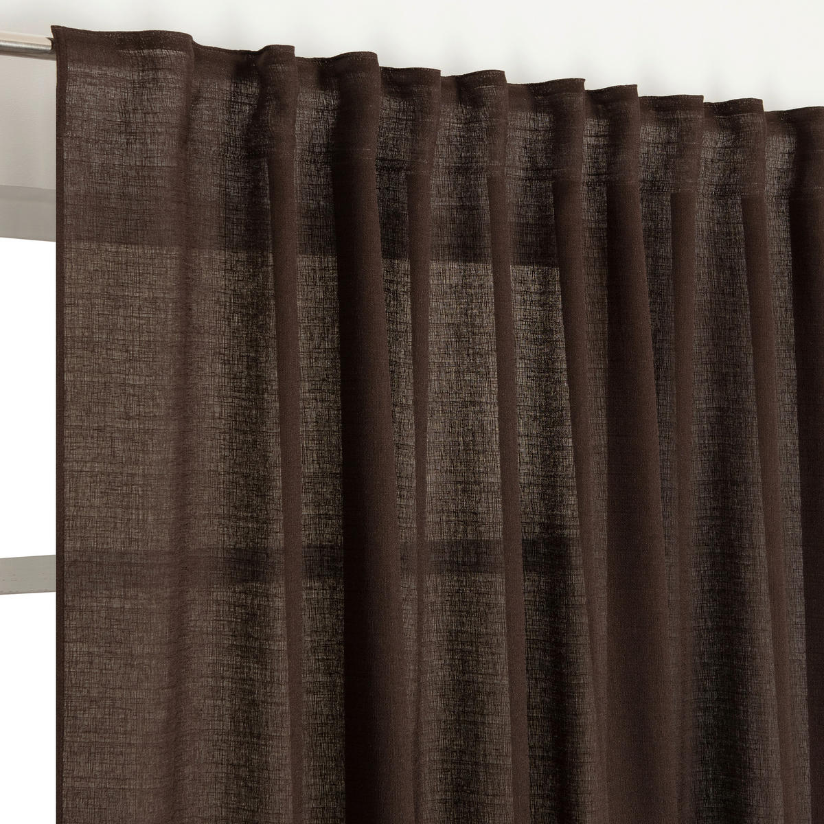 FERTIGVORHANG halbtransparent  - Mokka, Basics, Textil (200/280cm)