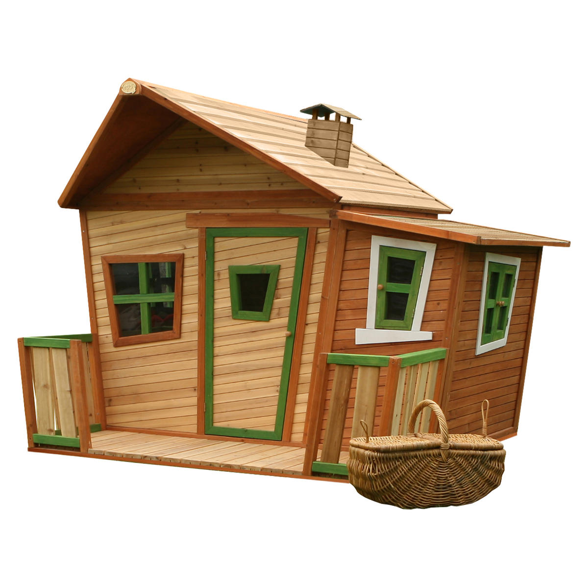 SPIELHAUS 220/174/193 cm SPIELHAUS LISA  - Braun/Weiß, Basics, Holz (220/174/193cm) - Ambia Garden