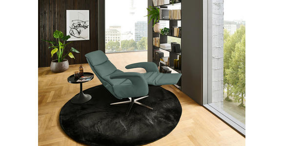 RELAXSESSEL in Leder Opal  - Edelstahlfarben/Opal, Design, Leder/Metall (76/119/86cm) - Dieter Knoll