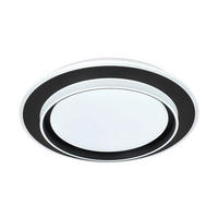LED PLAFONJERA  - bela/crna, Trendi, metal/plastika (39/6cm) - Novel