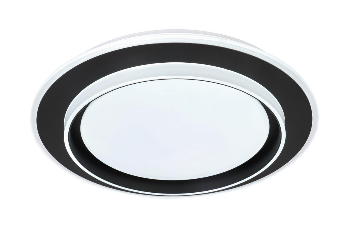 LED PLAFONJERA  - bela/crna, Trendi, metal/plastika (39/6cm) - Novel