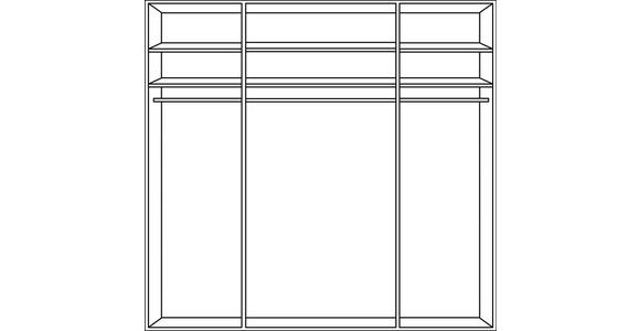 DREHTÜRENSCHRANK 330/230/63 cm 8-türig  - Chromfarben/Weiß, MODERN, Glas/Holzwerkstoff (330/230/63cm) - Dieter Knoll