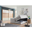 BOXSPRINGBETT 180/200 cm  in Grau  - Schwarz/Grau, KONVENTIONELL, Kunststoff/Textil (180/200cm) - Esposa