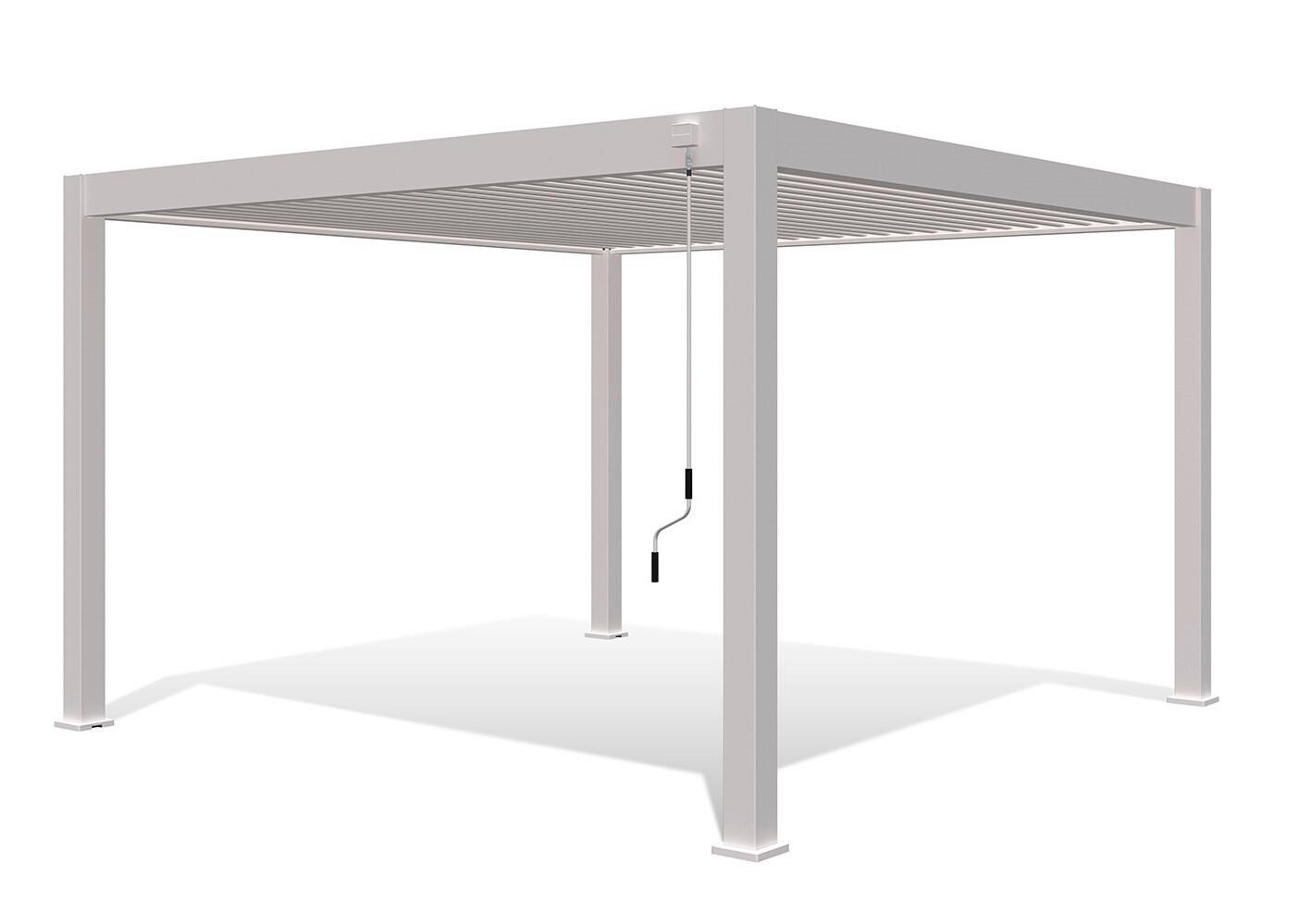 PERGOLA 400/255/400 cm Aluminium  - Weiß, Basics, Metall (400/255/400cm)