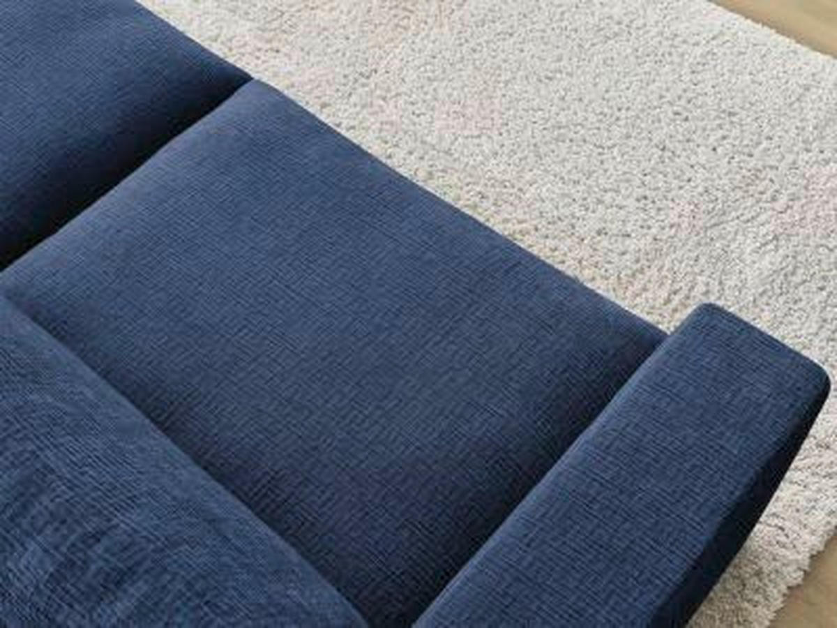 3-SITZER-SOFA LEONARD Struktur Dunkelblau  - Schwarz/Dunkelblau, MODERN, Kunststoff/Textil (234/109/77cm)