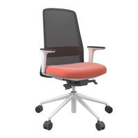 DREHSTUHL Lederlook Orange, Schwarz, Weiß  - Schwarz/Orange, MODERN, Kunststoff/Textil (70/103-115/70cm)