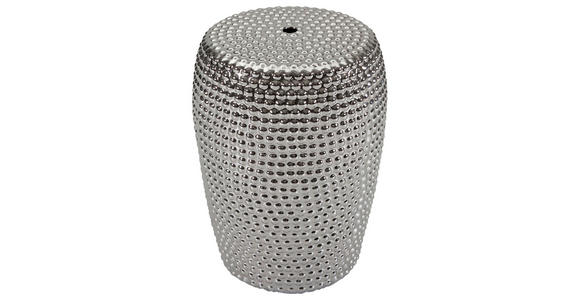 BEISTELLTISCH 33/33/45 cm Silberfarben  - Silberfarben, Design, Keramik (33/33/45cm) - Landscape