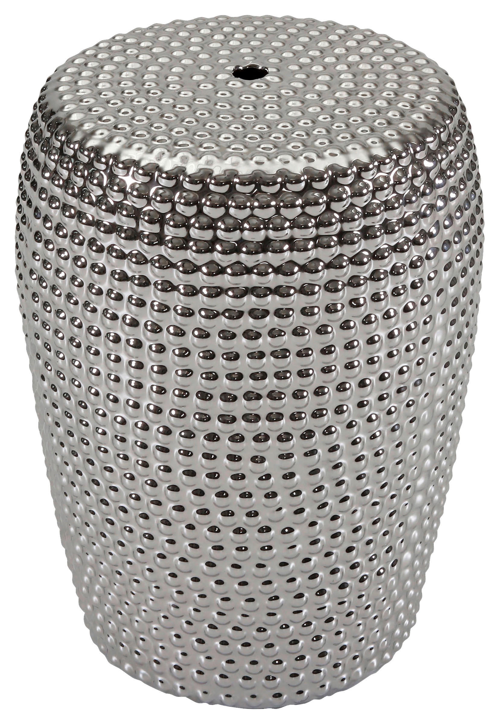 BEISTELLTISCH 33/33/45 cm Silberfarben  - Silberfarben, Design, Keramik (33/33/45cm) - Landscape