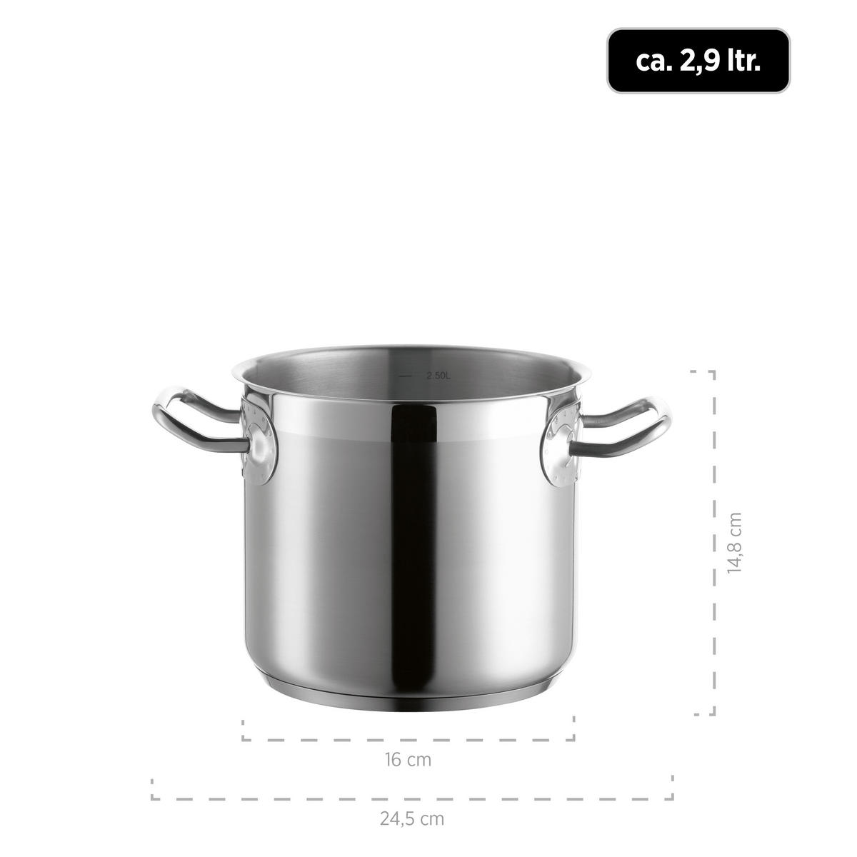 GEMÜSETOPF Professional 2,9 L  - Silberfarben, Basics, Metall (16/14,8/24,5cm) - Mäser