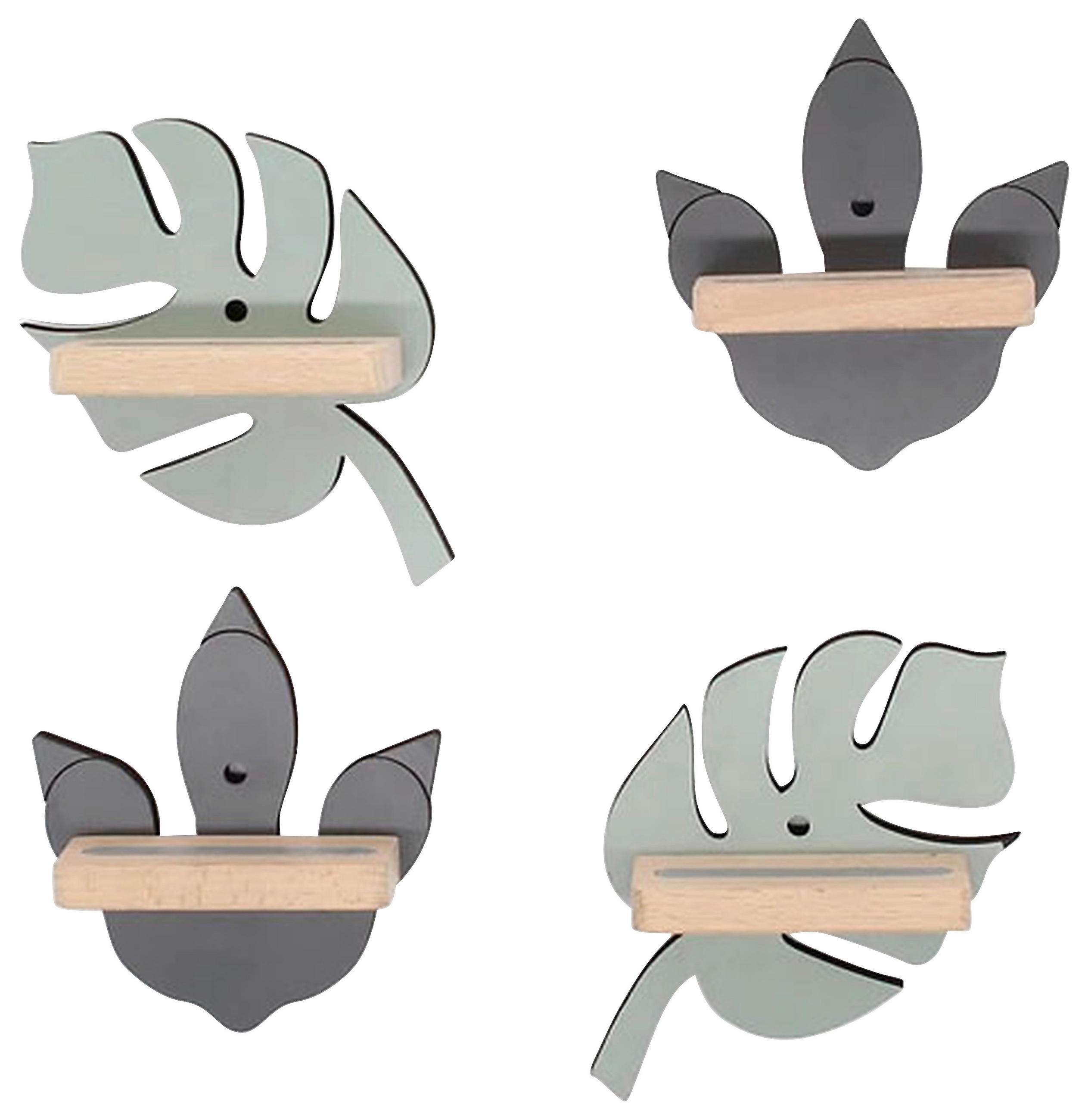 KINDERREGAL  - Grau, Modern, Holzwerkstoff (10/17/5cm) - MID.YOU