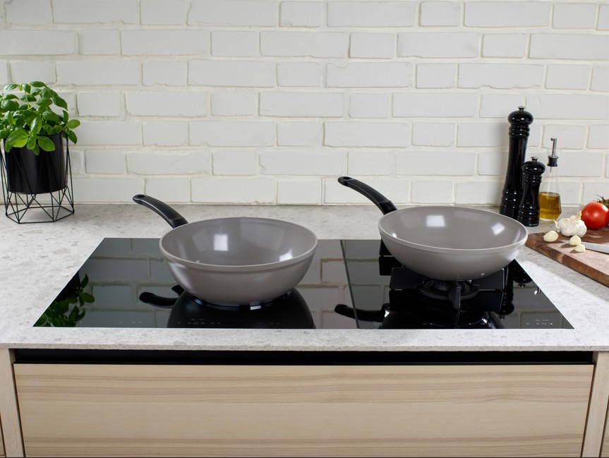 WOKPFANNE Ceratal  - Grau, Basics, Metall - Fissler