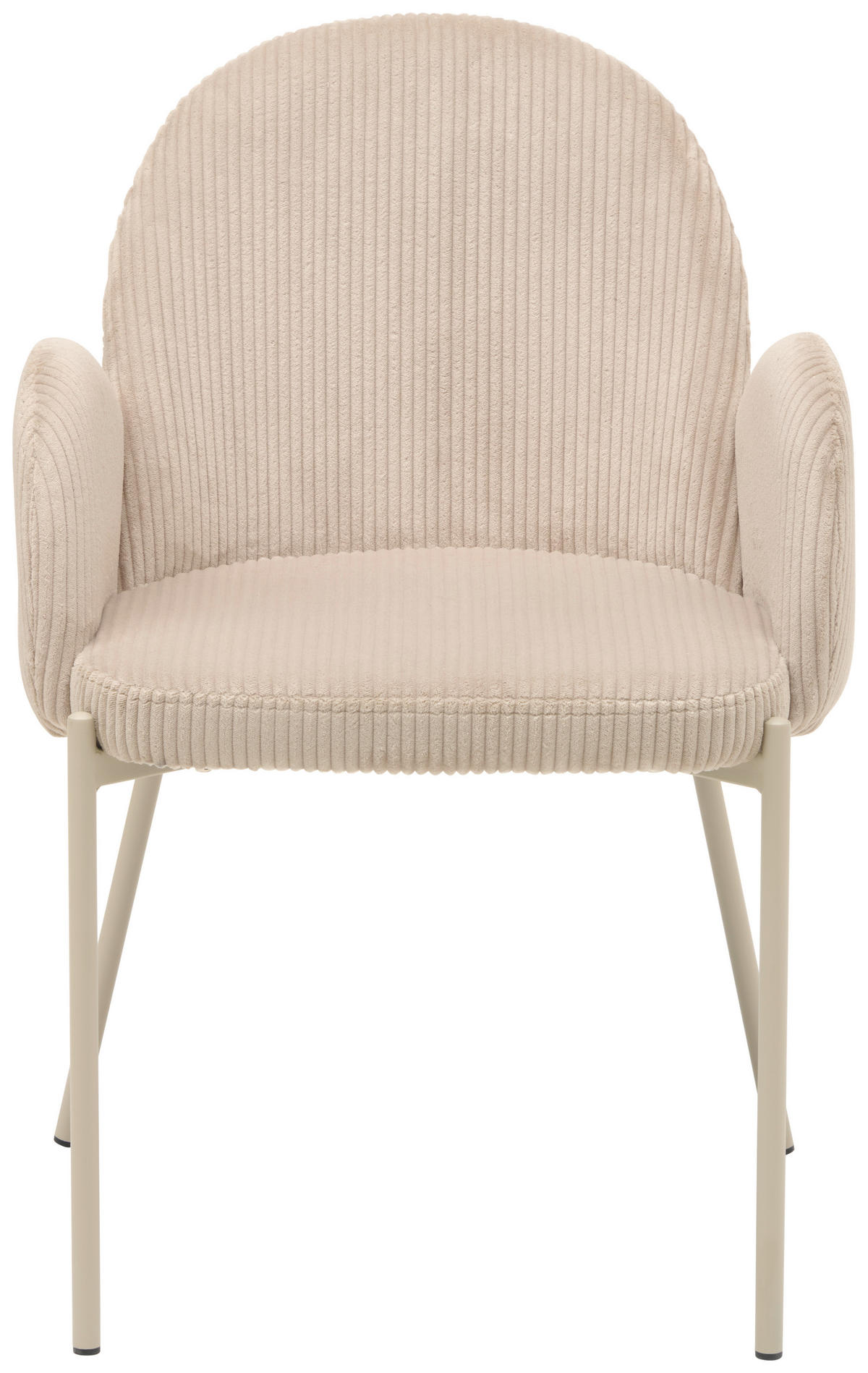 STUHL Cord Champagner, Beige  - Champagner/Beige, KONVENTIONELL, Textil/Metall (57/85/61cm) - MID.YOU