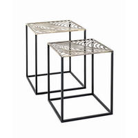 BEISTELLTISCHSET in Metall 34/40/45/50/40/40 cm  - Schwarz/Bronzefarben, Trend, Metall (34/40/45/50/40/40cm)
