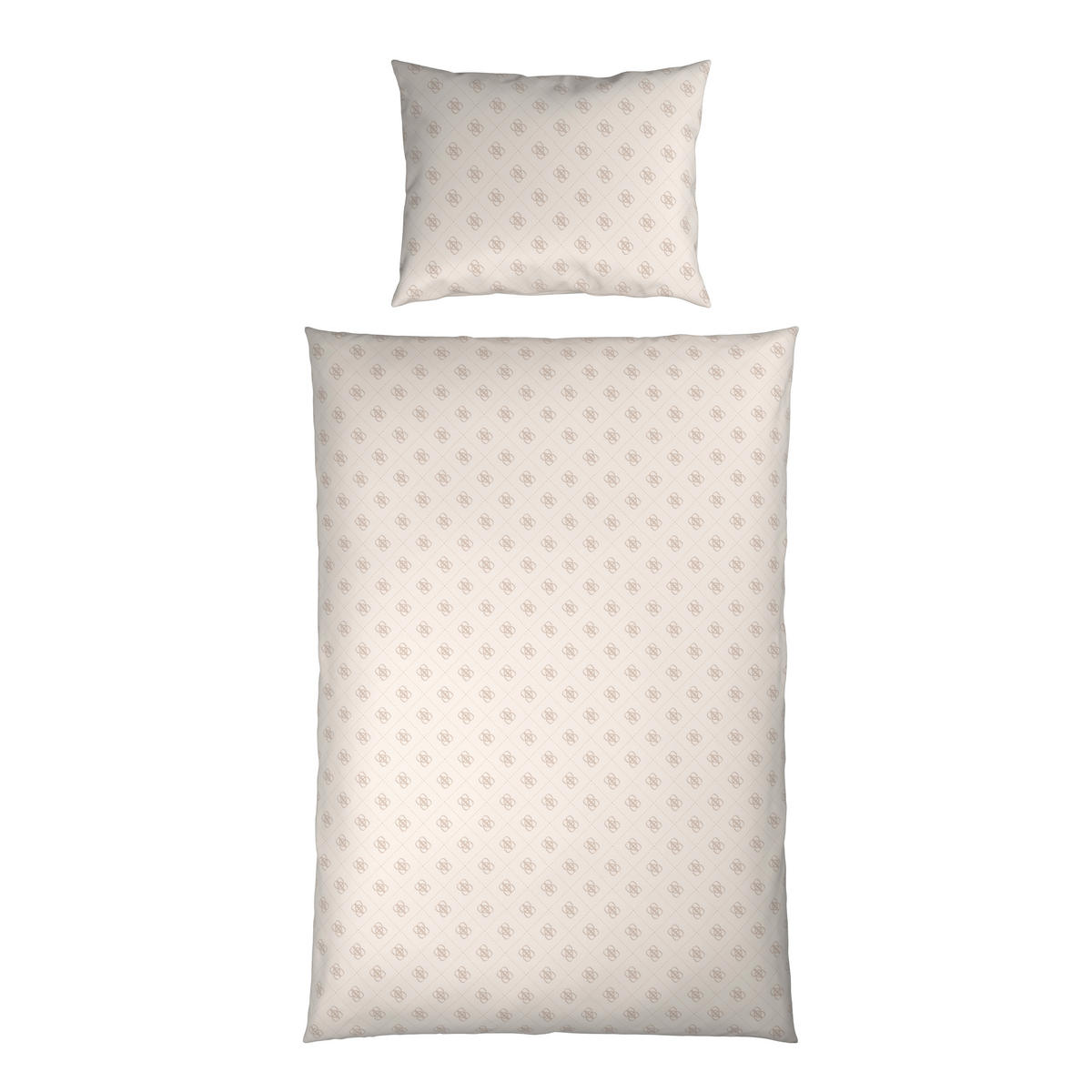 BETTWÄSCHESET Satin 160/210 cm  65 cm/100 cm  - Creme, Design, Textil (160/210cm) - Ambia Home