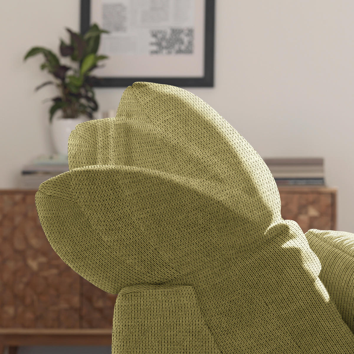 ECKSOFA in Mikrofaser Grün  - Chromfarben/Grün, Design, Textil/Metall (265/180cm) - Carryhome
