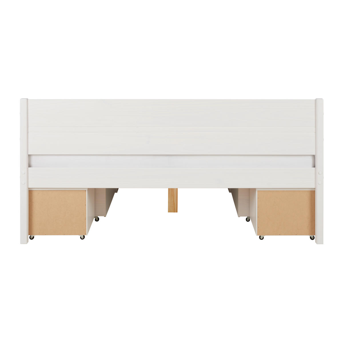 Stauraumbett   160/200 cm   bijela  - bijela/prirodne boje, Konvencionalno, drvo (160/200cm) - Zandiara