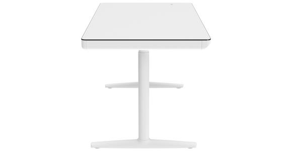 SCHREIBTISCH höhenverstellbar - Weiß, Design, Holzwerkstoff/Kunststoff (160/80/73-118cm) - Novel