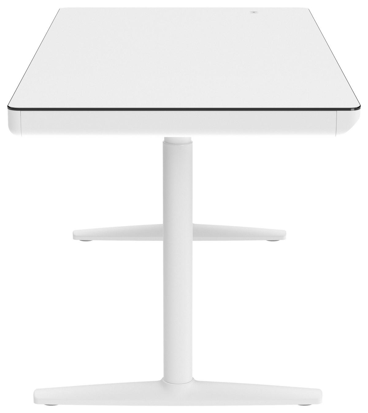 SCHREIBTISCH 160/80/73-118 cm  in Weiß  - Weiß, Design, Holzwerkstoff/Kunststoff (160/80/73-118cm) - Novel