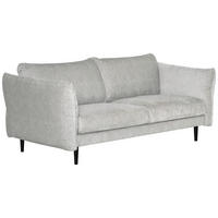 3-SITZER-SOFA in Chenille Hellgrau  - Hellgrau/Schwarz, Konventionell, Textil/Metall (223/82/99cm) - MID.YOU